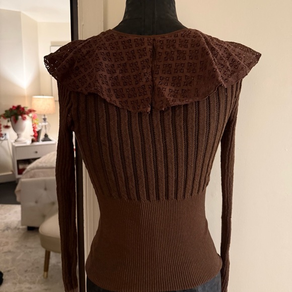 Zara Ruffled Knit Top - Picture 4 of 7